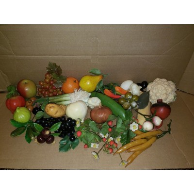 Vintage Mid Century Plastic Wax Fruit & Vegetables lot of 40+ High Quality Retro   183360375170
